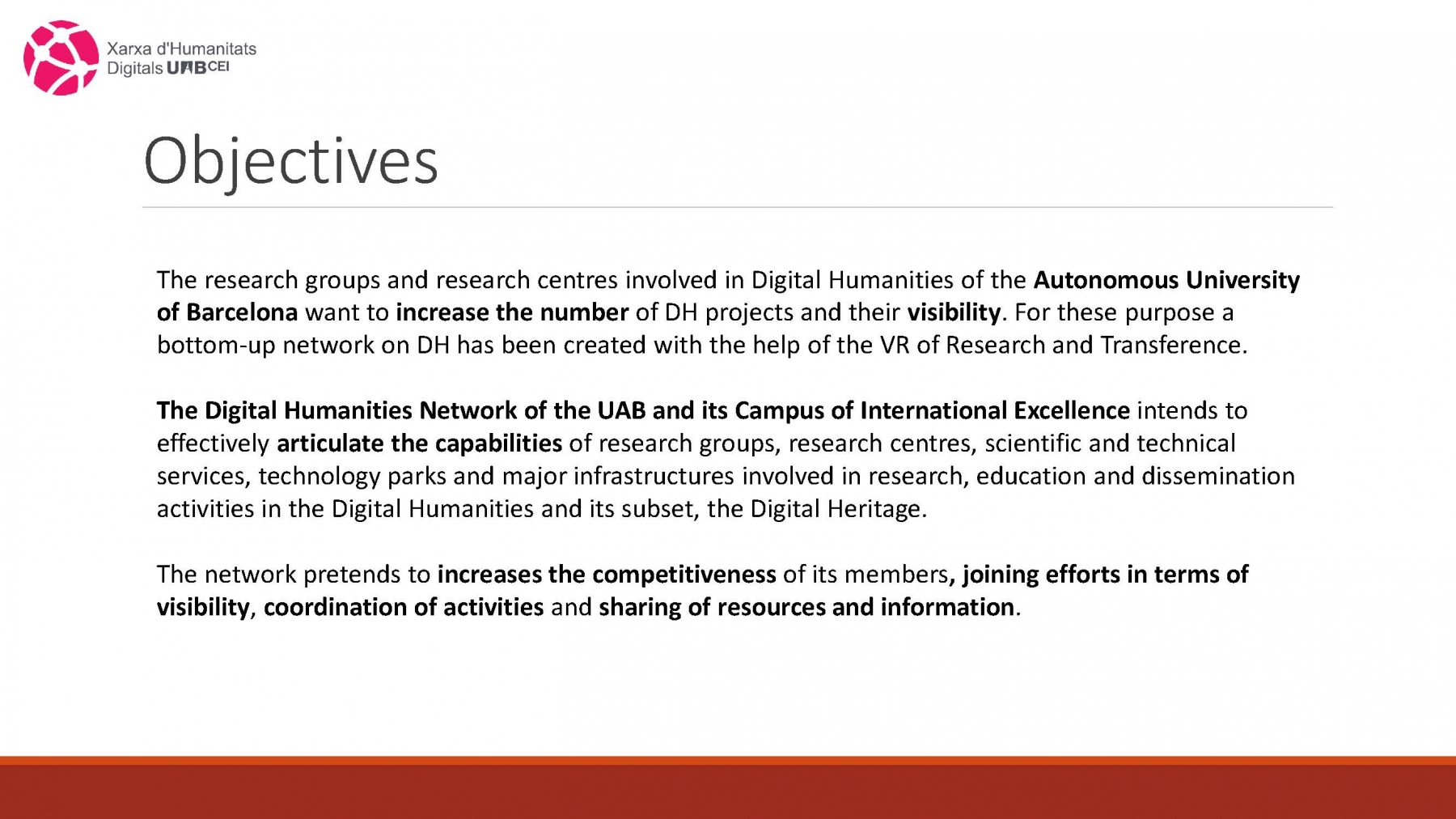 Digital Humanities Network - UAB (pres. by Oriol Vicente)